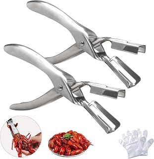 2PCS Crayfish Peeler, Crayfish Peeling Tool, Crayfish Shelling Tool, Crayfish Tail Removal, Tool Ideal Crayfish Tool Includes 100PCS Disposable Gloves Suitable for Family Gatherings.
