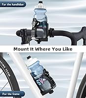 Vista 6 de MoKo Soporte para botella de agua para bicicleta, jaula ajustable para botella de agua de 1.9-3.6 pulgadas de diámetro, para manillar y marco