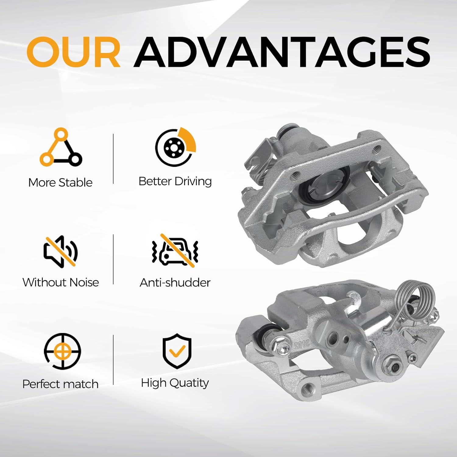 PAROD 18B5299 18B5298 Rear Disc Brake Caliper with Bracket Fit for 2011-2014 Ford Edge, 2011-2015 Lincoln MKX