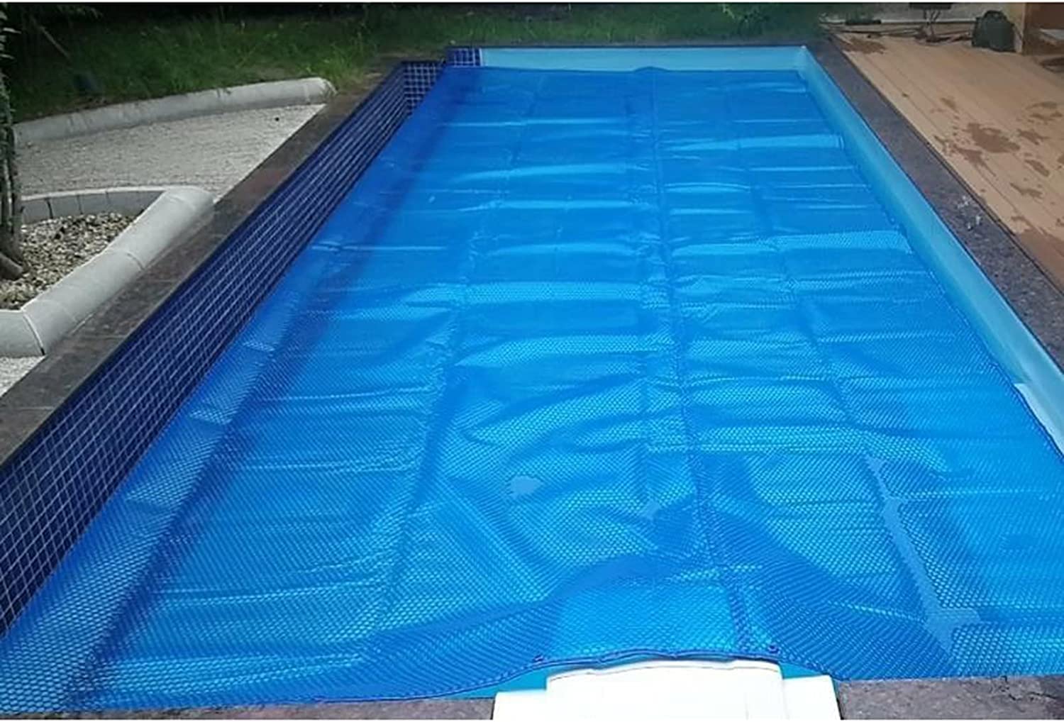 Cubierta Solar Rectangular de Vinilo for Piscina sobre el Suelo