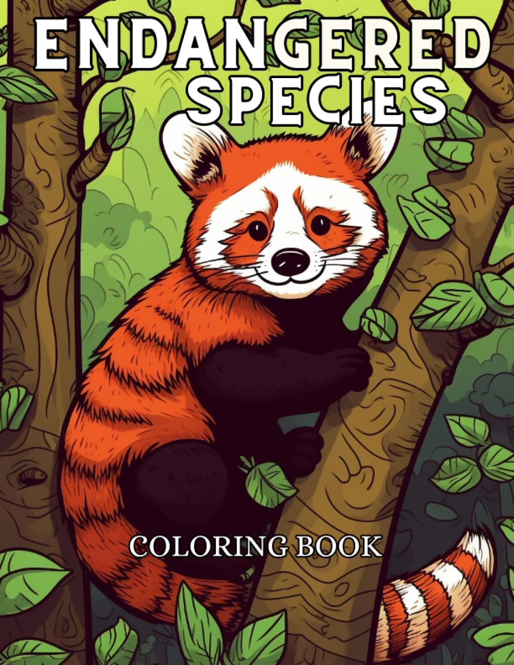 Endangered Species Coloring Book: Endangered Species coloring pages with species name for kids