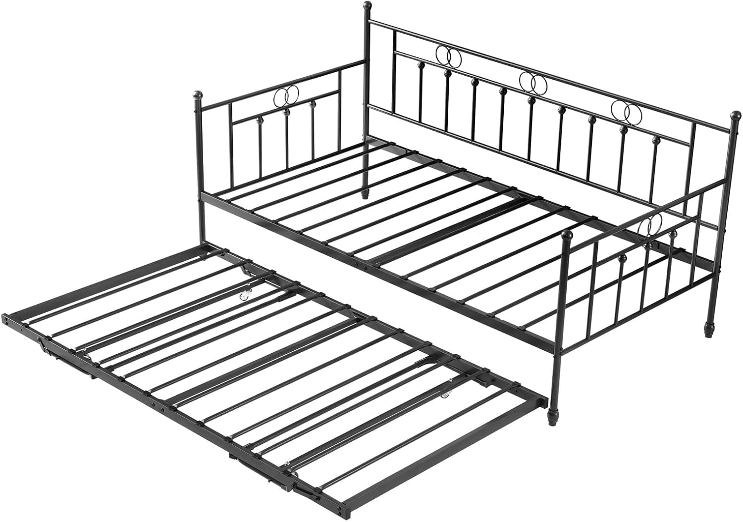 FULLJOJOR Sofá cama de metal con nido sofá cama con nido emergente sofá