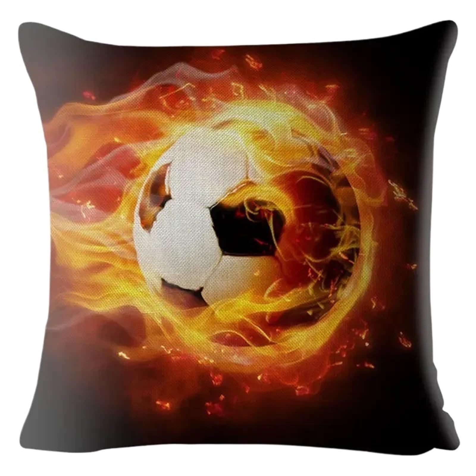 GIYXHU Cartoon Football Print Pillow Square Cushion Sofa Home Decor for Sofa(Color4)