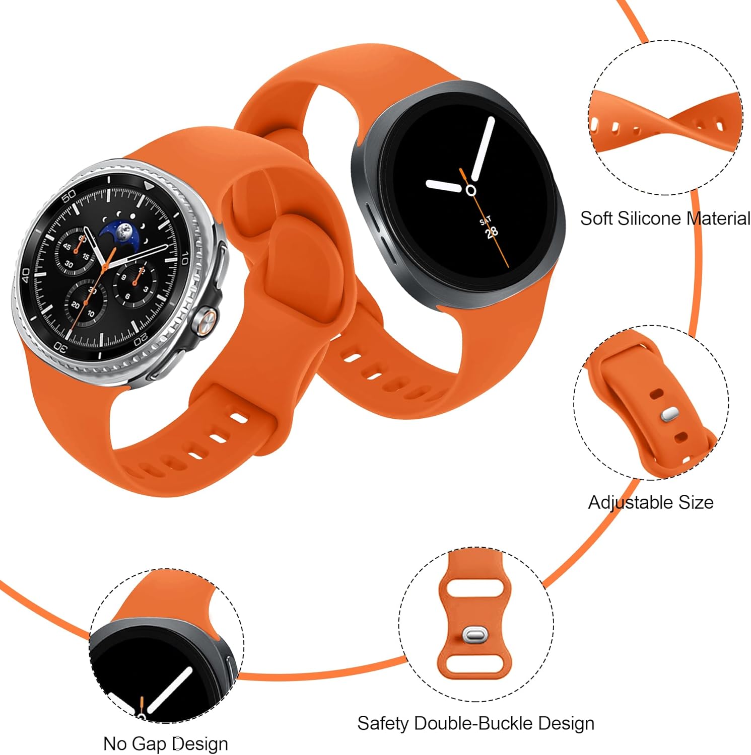 18 Pack Bands Compatible with Samsung Galaxy Watch 8 40mm 44mm/Galaxy Watch 8 Classic 46mm Band for Women Men, No Gap Soft Silicone Sport Breathable Replacement Strap