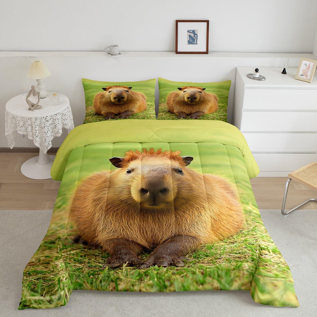 Putxubio Capybara Plush Blanket - 60x80 Inch Soft Fleece Throw For Animal Lovers