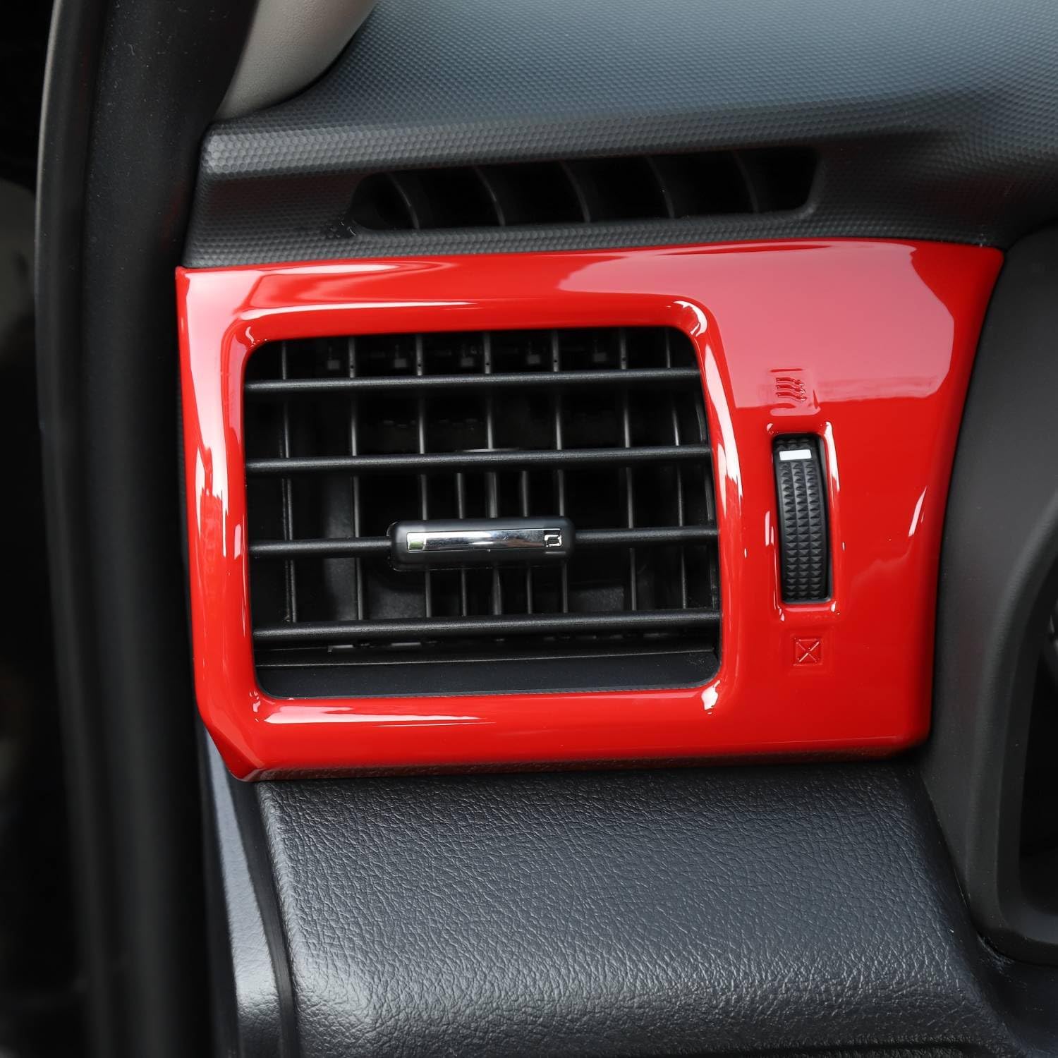 Voodonala for 4Runner Center Console Air Conditioner Outlet Vent Trim Compatible with Toyota 4Runner SUV 2010-2023(Red,2Pcs/Set)