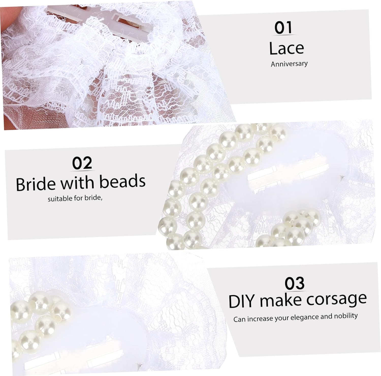 OHPHCALL 12pcs Corsage Wristlet Bands Elegant Wedding Supplies for Custom Bracelets for Weddings and Anniversaries