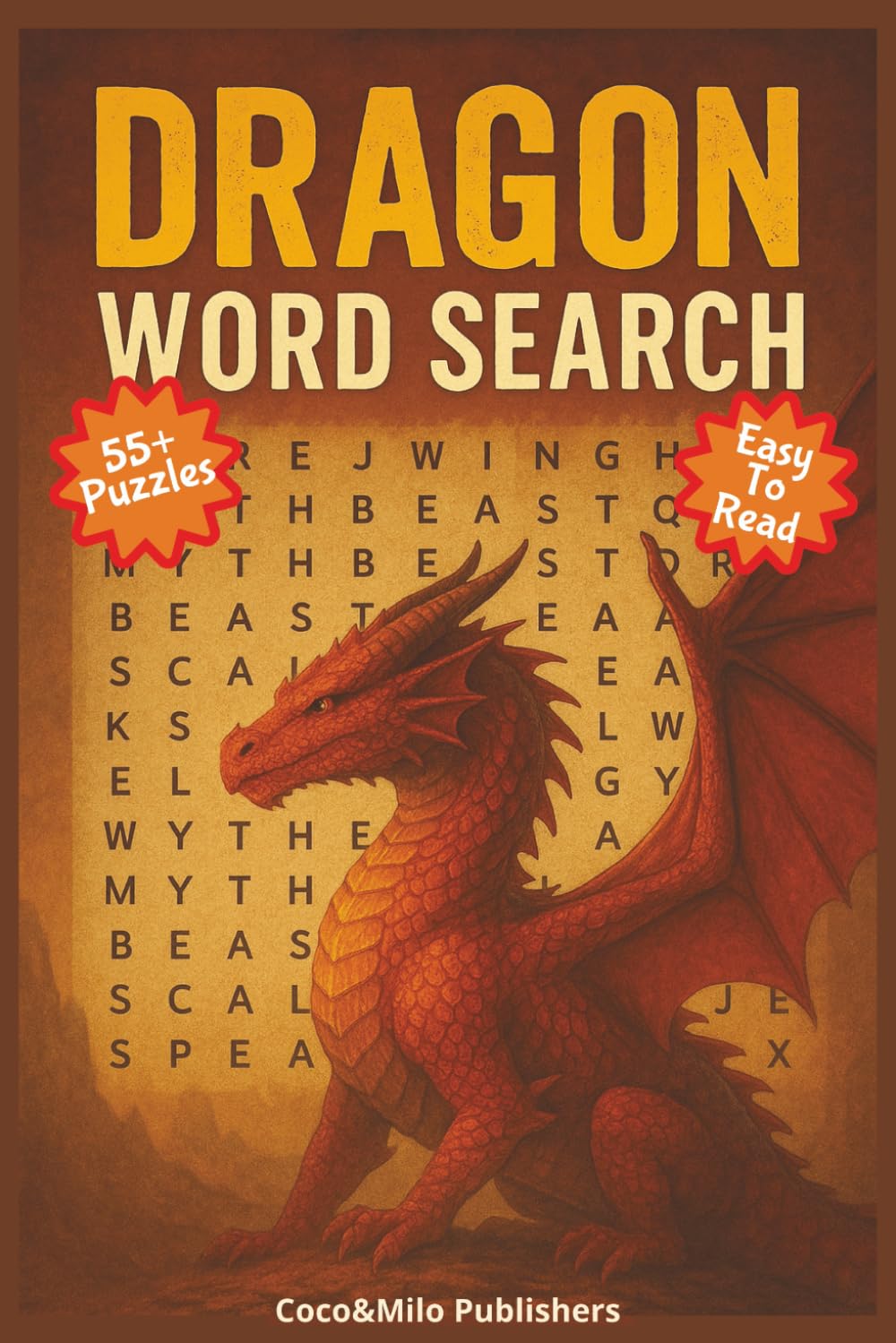 Dragon Word Search Puzzle Book: Find Words about Dragons | 6x9 inches, 110 pages | 50+ Engaging Puzzles