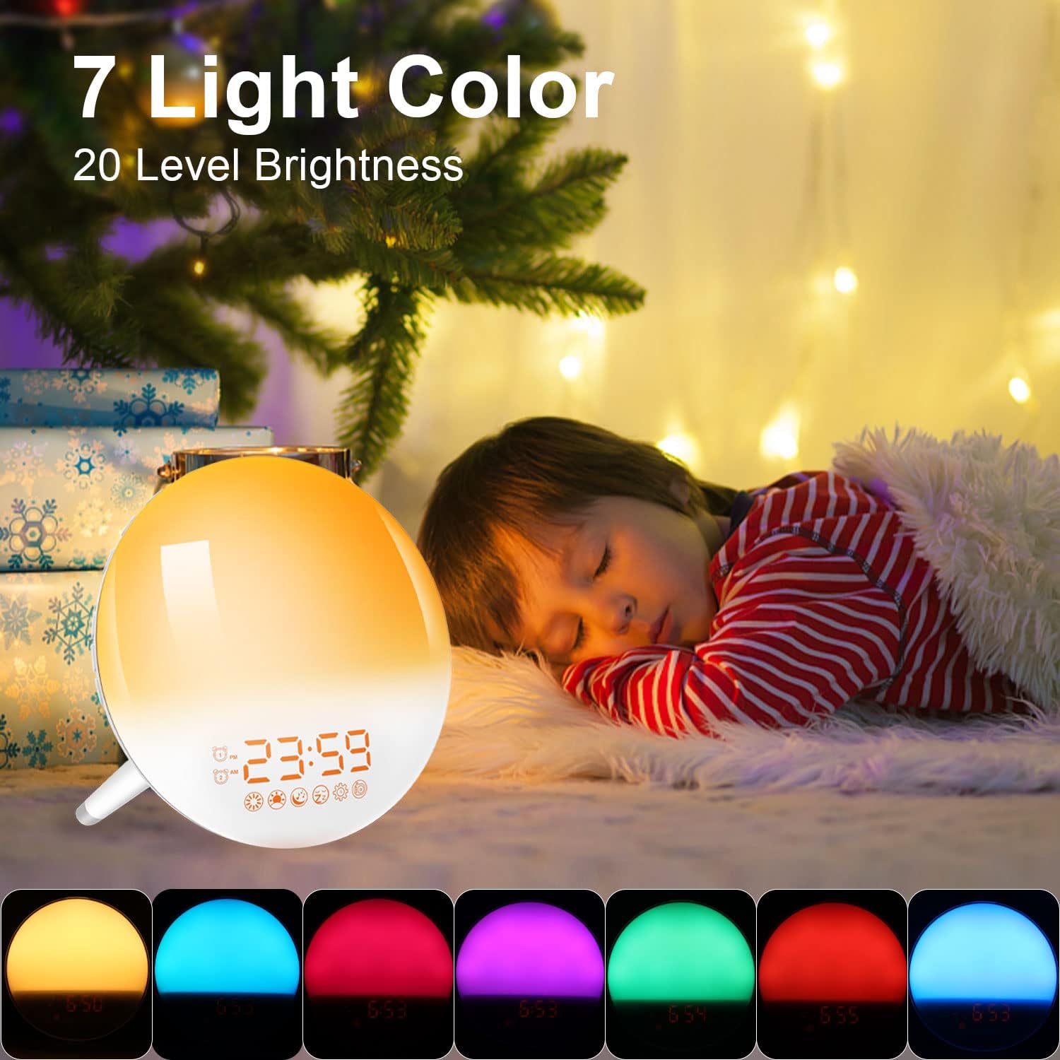 Light Alarm Clock Wake Up Light – Daylight Alarm Clock with Sunrise
