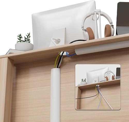 Miniatura 4 de Kit de canaleta para ocultar cables, cable de pared de 39 pulgadas para 1-2 cables, material de silicona para ocultar cables de TV para montaje en