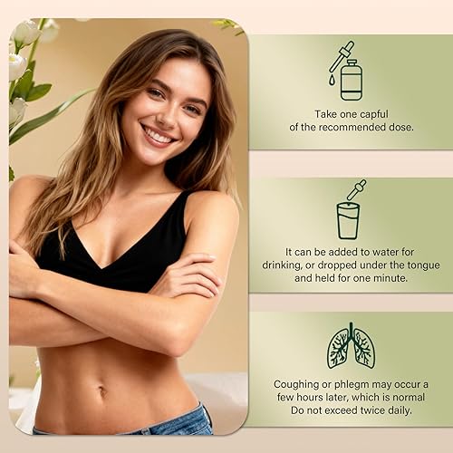 Miniatura 5 de PIRTA Gotas de gordolobo para pulmones, gordolobo + gotas de pulmón de clorofila, extracto de hoja de gordolobo con clorofila, extracto de hoja de