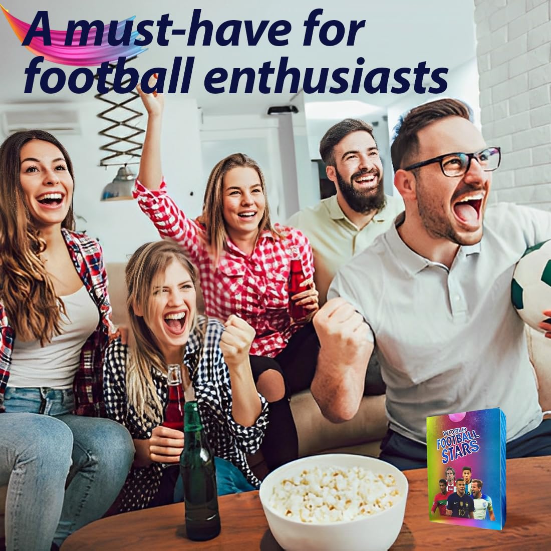55 PCS Football Star Card, Liga de Campeones de la Tarjetas de Fútbol, Cartas de Fútbol,para Fanáticos, Niños y Adultos