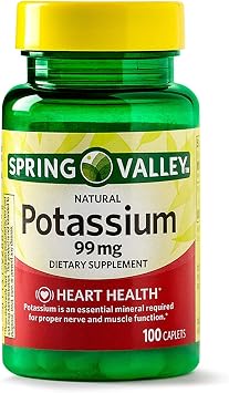 Spring Valley Potassium 99 mg from Potassium Gluconate 595 mg 100 Count