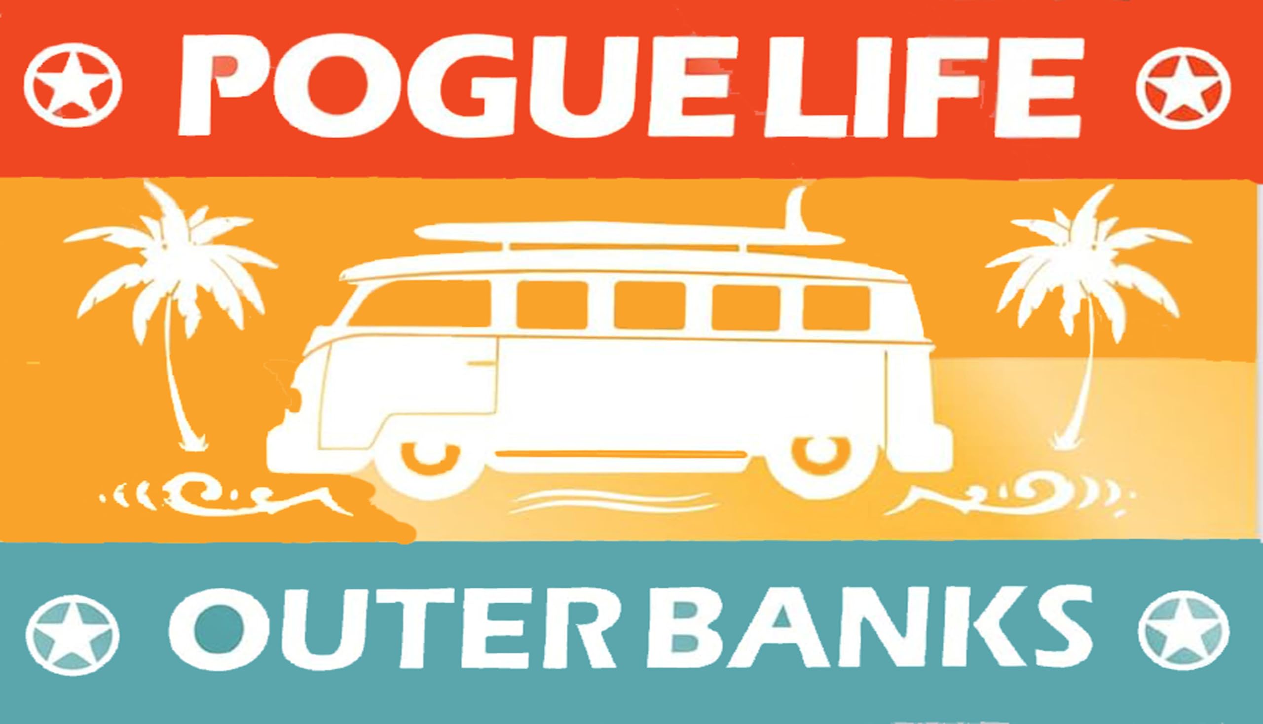 Pogue Life - Outer Banks - Hanging Wooden Sign - 26cm x 15cm