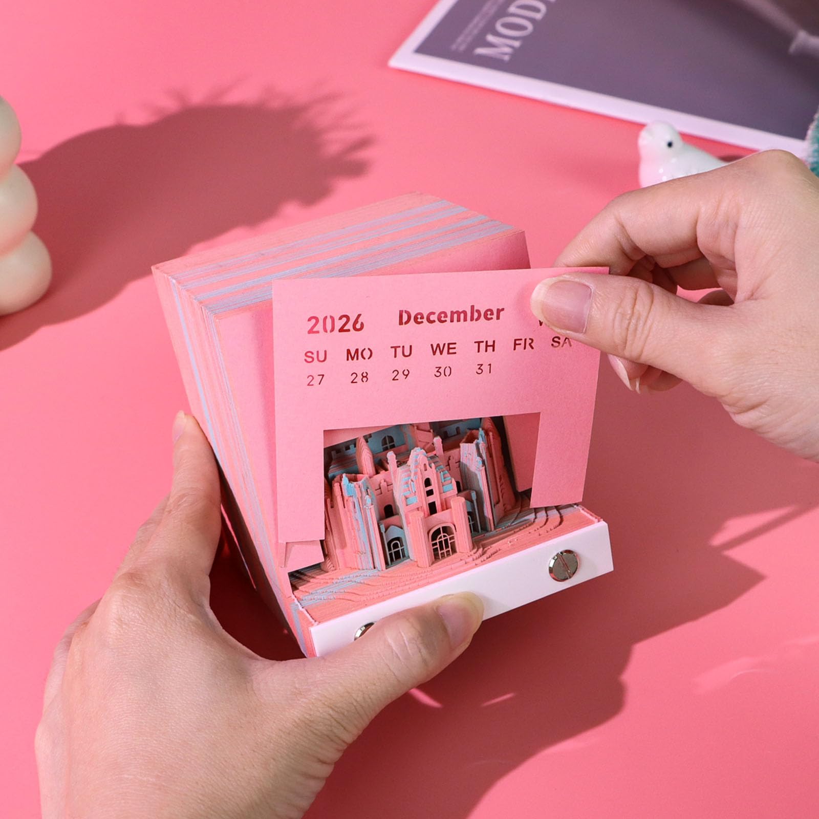 Planificador semanal 2026 con diseño elegante para trabajar y estudiar, bloc de notas con calendario