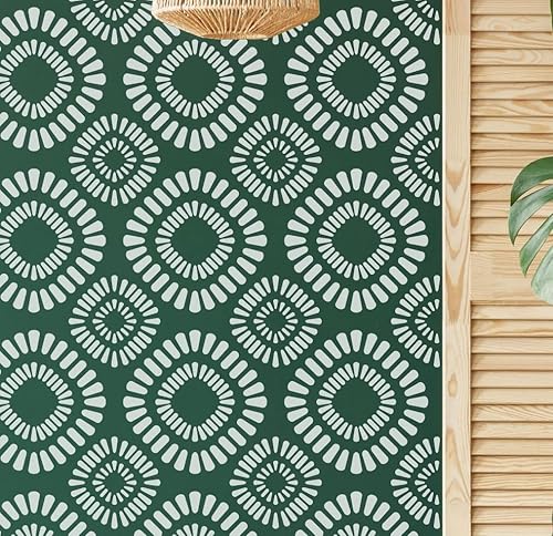 STENCILOGY  Asi - Plantilla de pared XL de 24 x 38 pulgadas, patrón de plantilla de pared floral grande, plantillas de pared grandes para pintar,