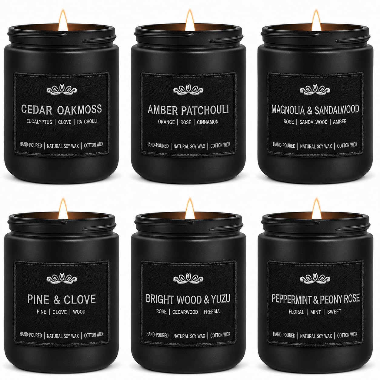 Luxury Scented Candle Set for Him - 42 oz