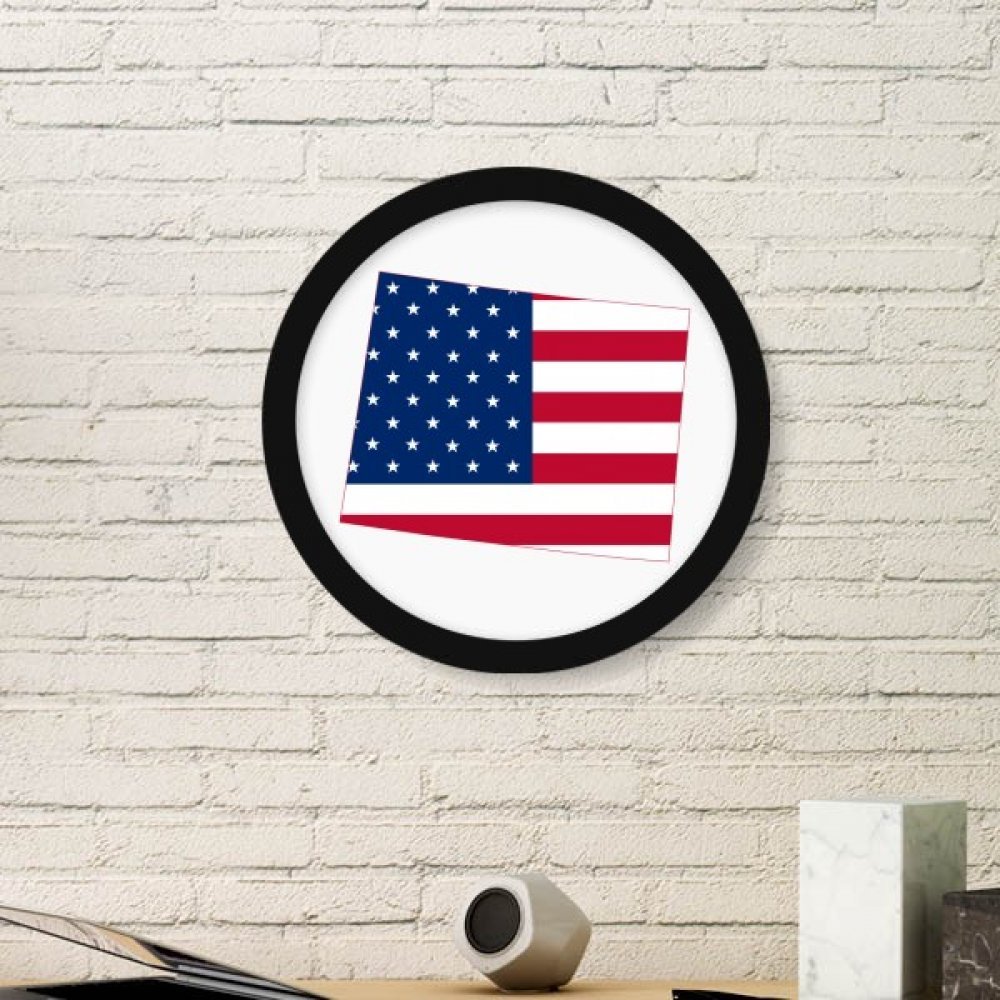 Cadre photo américain Wyoming rond noir finition art prints haut de gamme