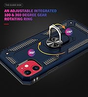 Vista 4 de ADDIT Funda protectora para iPhone 11, de grado militar, 15 pies, funda protectora probada contra caídas con soporte magnético para montaje