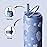 BOTTLE BOTTLE Insulated Water Bottle 24oz with Straw Lid and Handle for Sports Travel Gym Stainless Steel Water Bottles Double-Wall Vacuum Metal Leak Proof BPA-Free (Denim Beats)