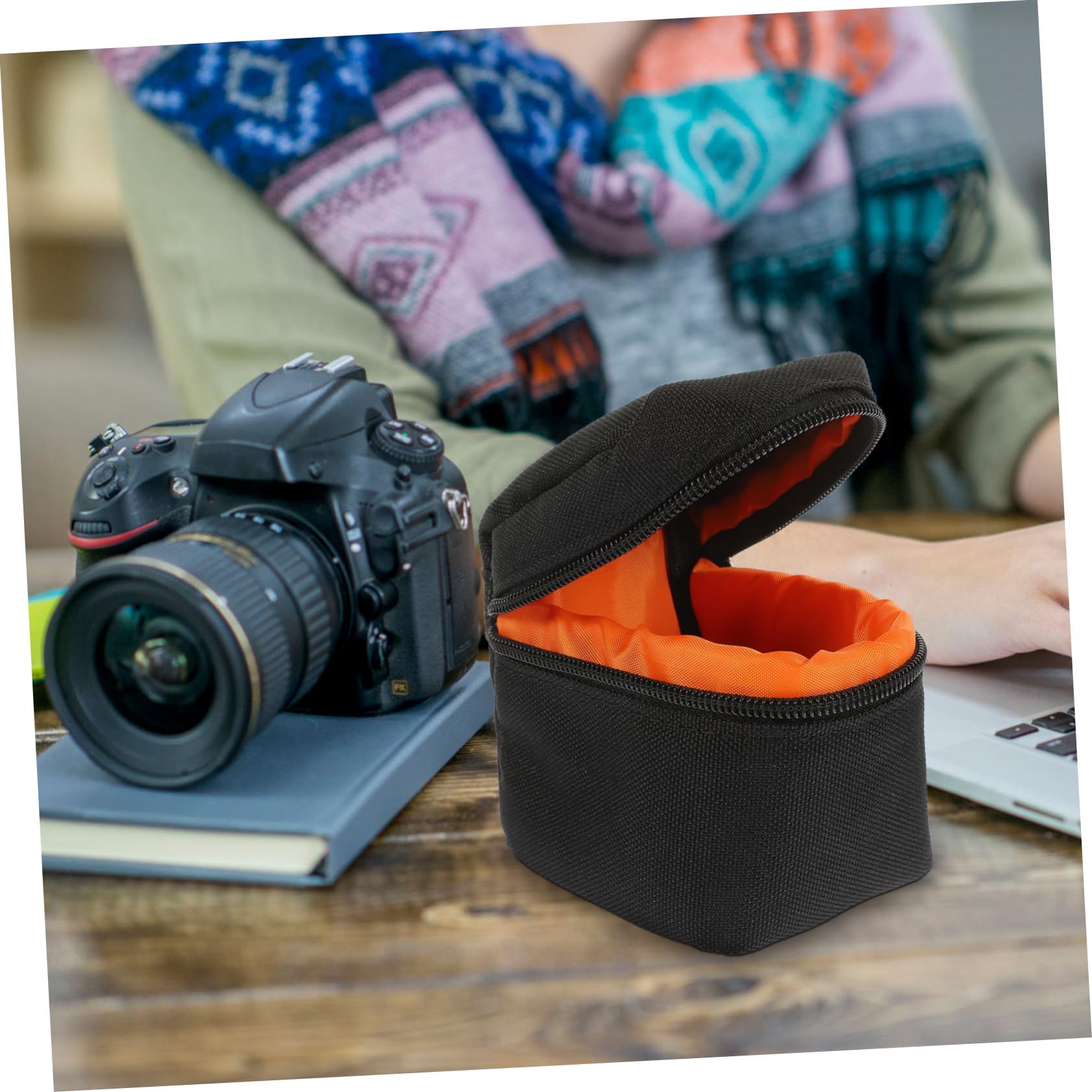 SHINEOFI 5 Piezas Bolsa de de Cámara Portátil Acolchada Estuche Resistente y Práctico para Lentes DSLR y Mirrorless Protección contra y para y Almacenamiento