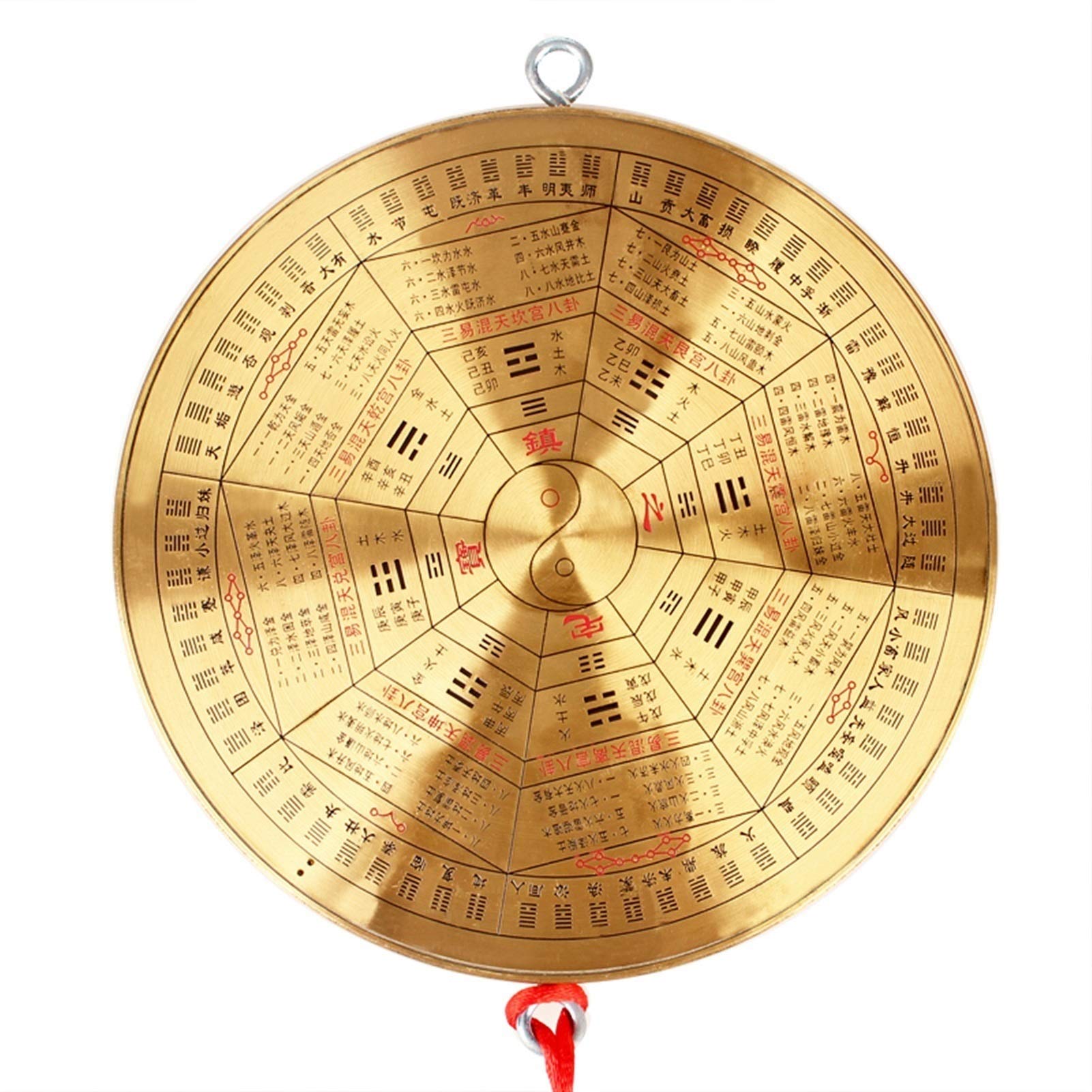 Specchio Ba Gua Jiugong Feng Shui de Cobre Tai Chi Espejo Cotilla Colgante Yin Y Yang Espejo Convexo Cóncavo Adornos para El Hogar Artesanías Specchio Cinese Feng Shui Bagua (Size : Medium)