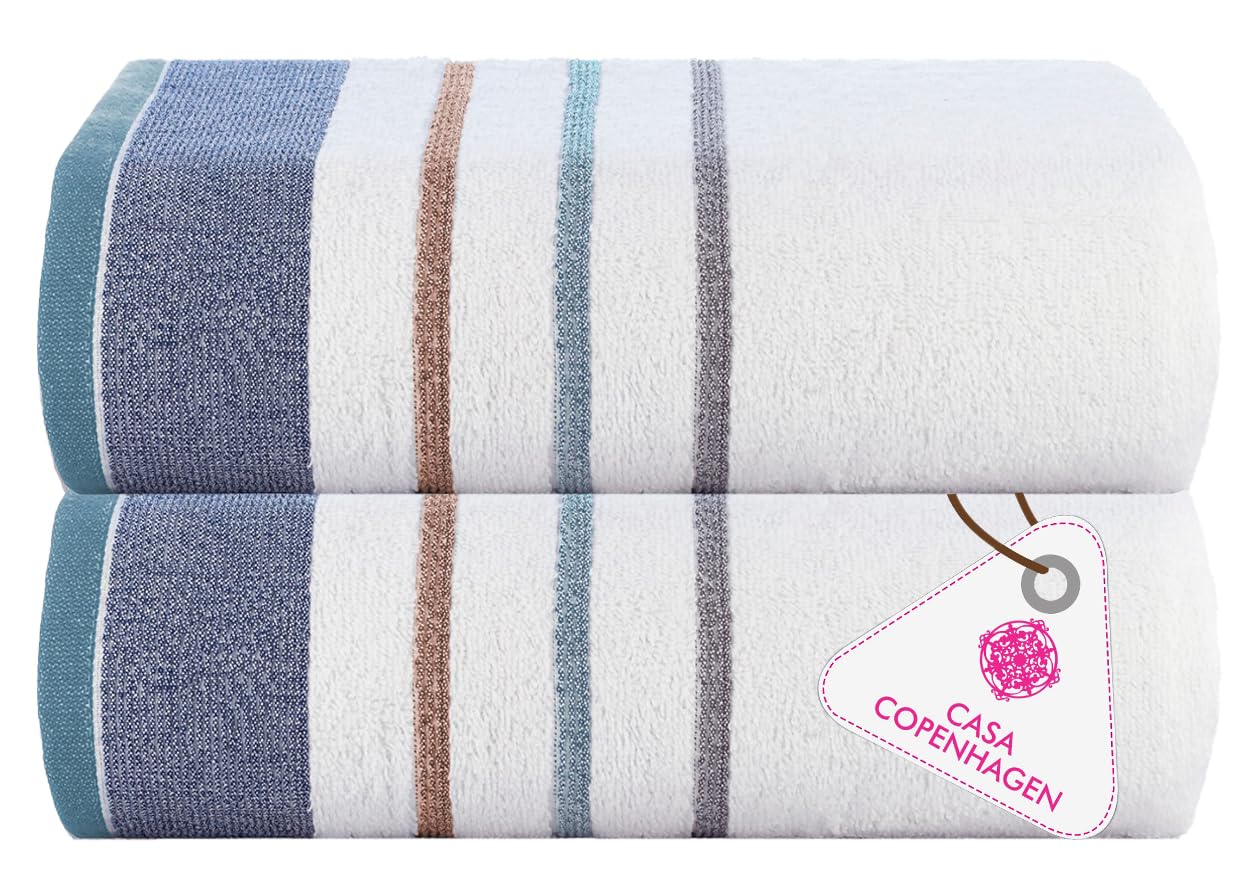 Toallas de baño para regalo Casa Copenhagen, set de 2 toallas grandes de algodón egipcio