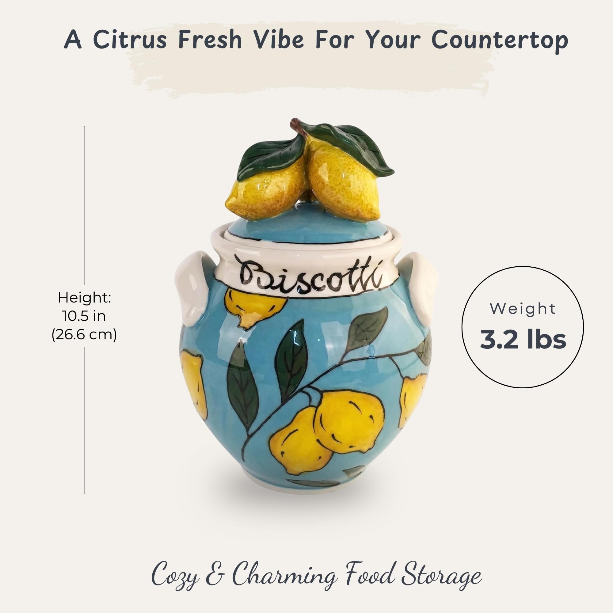 Amazon.com: Blue Sky Clayworks Classic Large Lemon Sky Cookie Jar