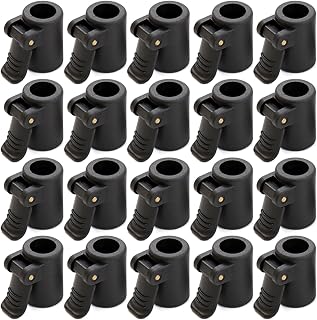 Uitndvyte Abrazadera para tienda de campaña, conector para postes de tienda de campaña, pícnics, toldos, color negro, 20 unidades