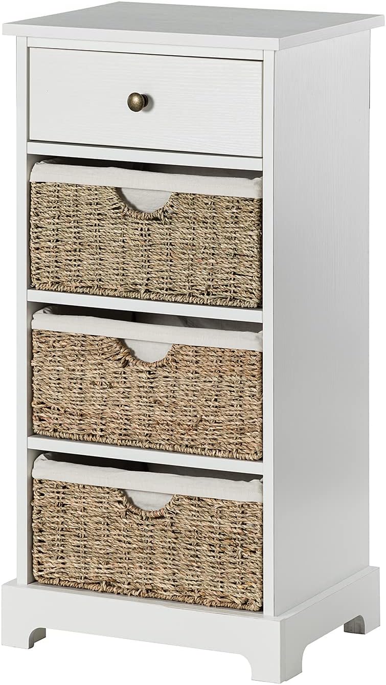 Yoluckea Storage Chest with Baskets, Vintage Accent Chest