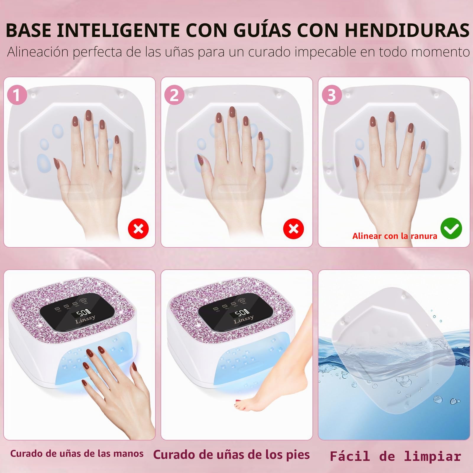 Lámpara de uñas UV inalámbrica, lámpara LED profesional con 36 cuentas, modos de 4 temporizadores integrados y sensor automático, lámpara de secado rápido para salón y hogar