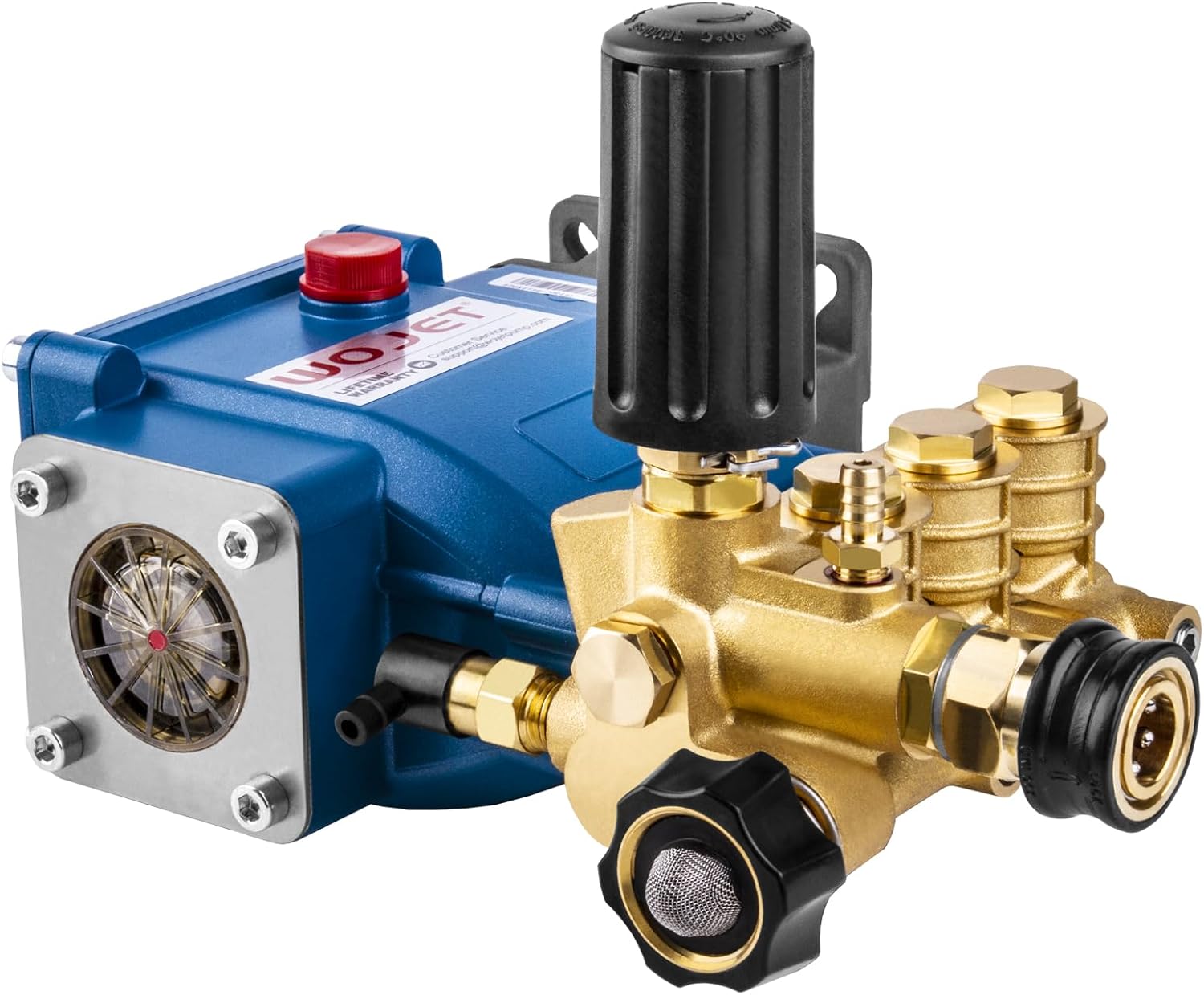 WOJET Triplex Pro 3600 PSI 2.7 GPM Pressure Washer Pump - Self-Priming 3/4" Shaft Replacement for Honda GX160 GX200, Simpson, Dewalt 5-7HP Engines