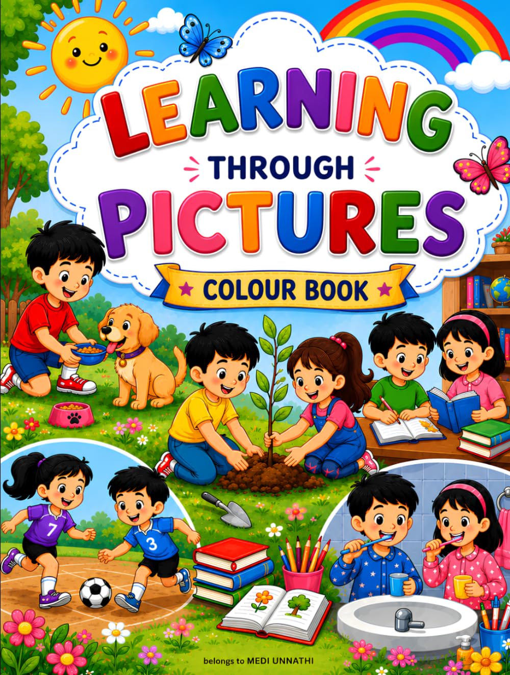 LEARNING THROUGH PICTURES: Fun and Easy Coloring Pages to Teach Good Habits, Healthy Routines, Kindness, Hygiene, Responsibility, and Positive Life Skills for Preschoolers and Young Children