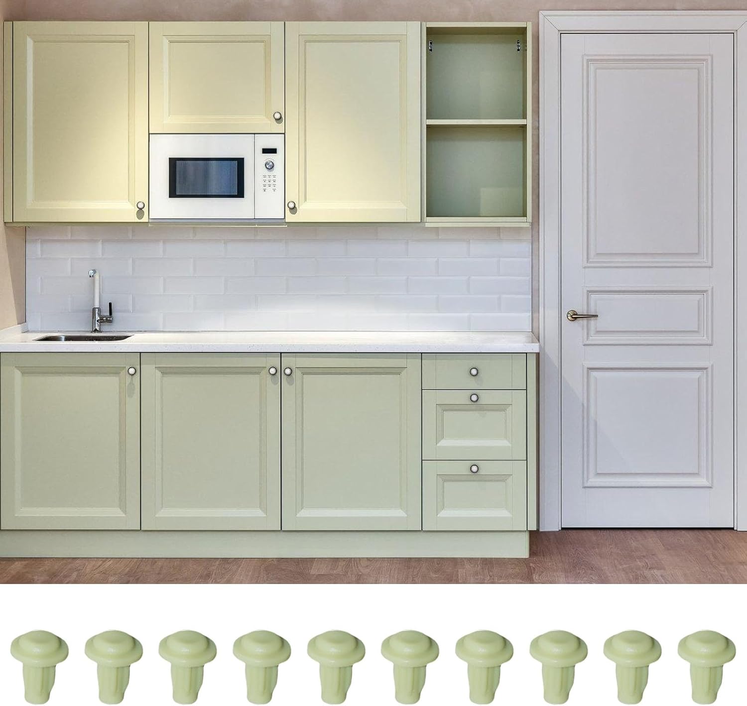 100pcs Anti-Collision Recessed Cabinet Door Bumper Non Slip Silicone Foot Pad Hole Plug Fastener Furniture Accessories