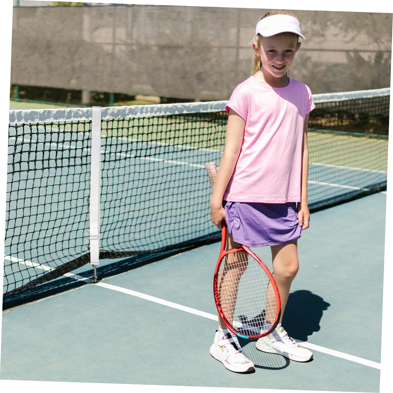 Toddmomy 4 Pezzi Cinghie Regolabili per Rete Tennis Accessori per Tennis Cinghie Centrali per Rete Regolabili e Resistente Facili Installare e Trasportare