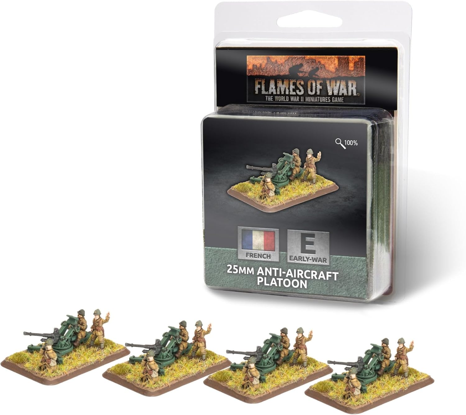 Flames of War: FR546 25mm AA Platoon (x4 guns)