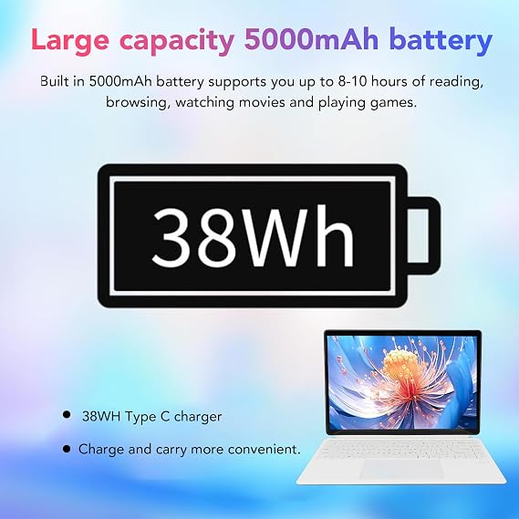 14 Inch Touchscreen Laptop, 2 in 1 Laptop Tablet with N100 CPU, 16GB LPDDR5, 1TB SSD, Backlit Keyboard, Band WiFi6 BT5.2, Portable Computer for Wins 11 Pro (US Plug)