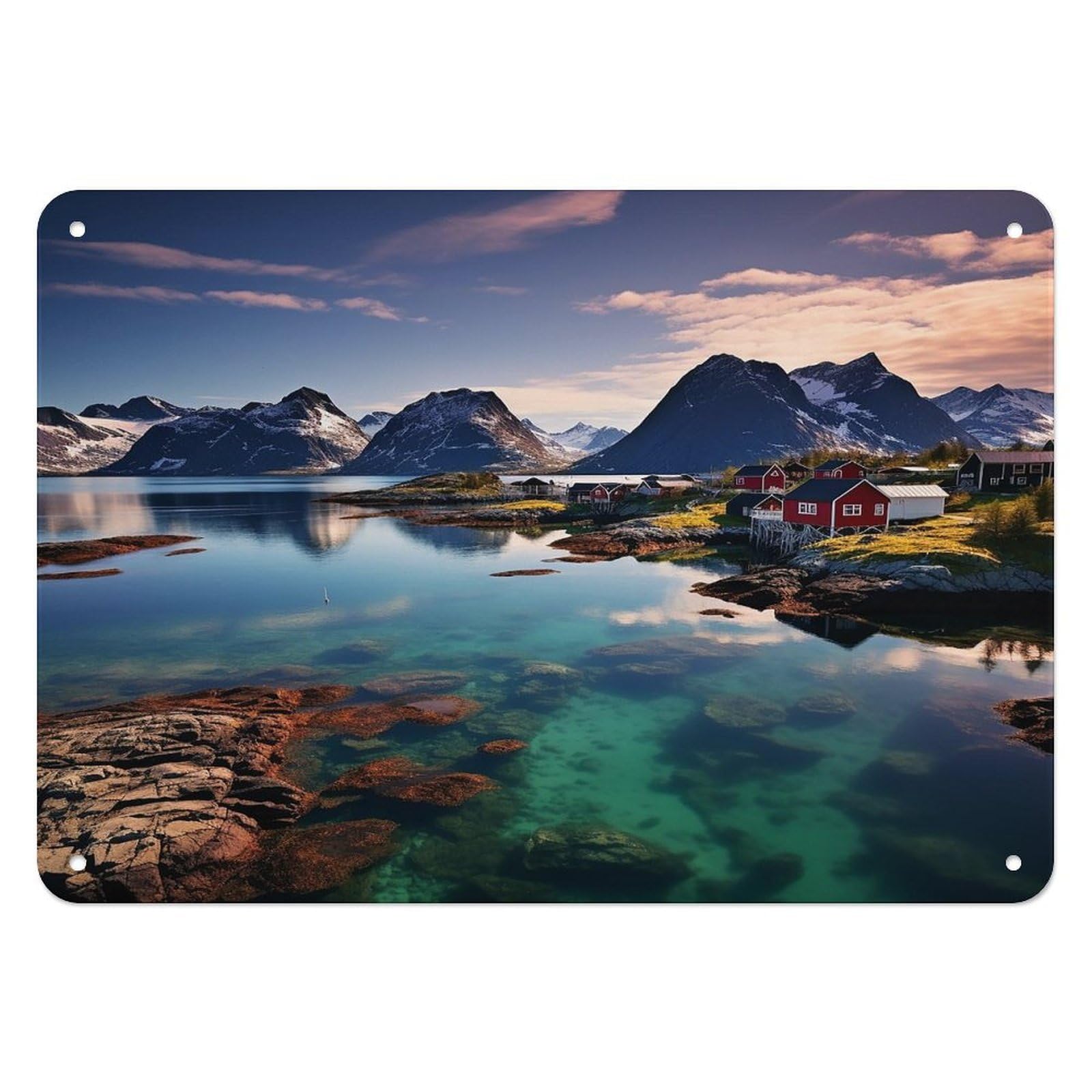 Fekiloot Style Norway Islands Wall Decor Iron Painting Metal Sign