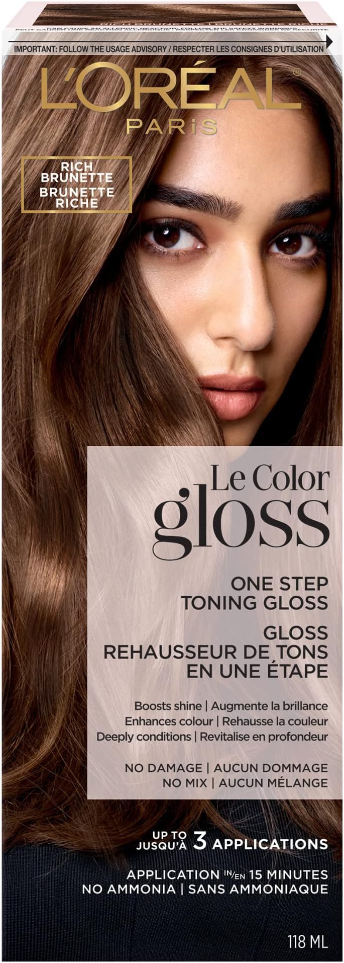 One Step Toning Hair Gloss: In-Shower At-Home Use, Boosts Shine, Enhances Color, Conditioning, Brass Neutralizing, No Damage, No Mix, Ammonia-Free, Paraben-Free