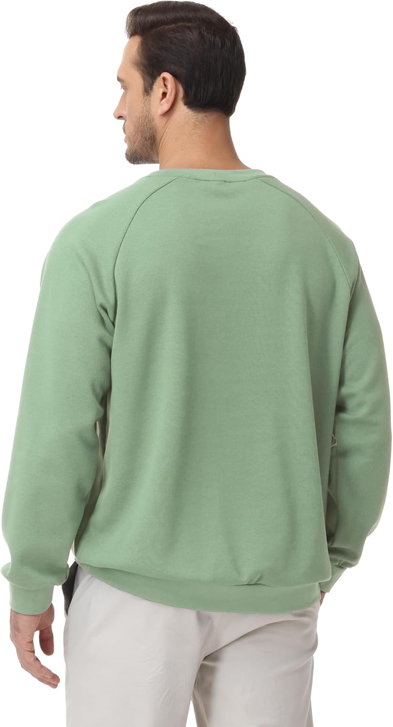 Men’s Lightweight Thin Cotton Crewneck Sweatshirt – Casual Long Sleeve Pullover for Spring & Fall Layering - Image 3