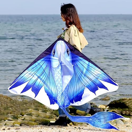 Miniatura 2 de Kites - Cometas gigantes de peces de playa, fáciles de volar, fáciles de montar, adecuadas para juegos y actividades familiares al aire libre