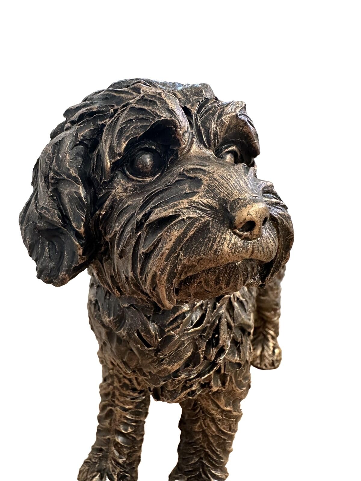 Cockapoo Dog Home Statue Interior/Exterior Ornament Bronze Effect Finish