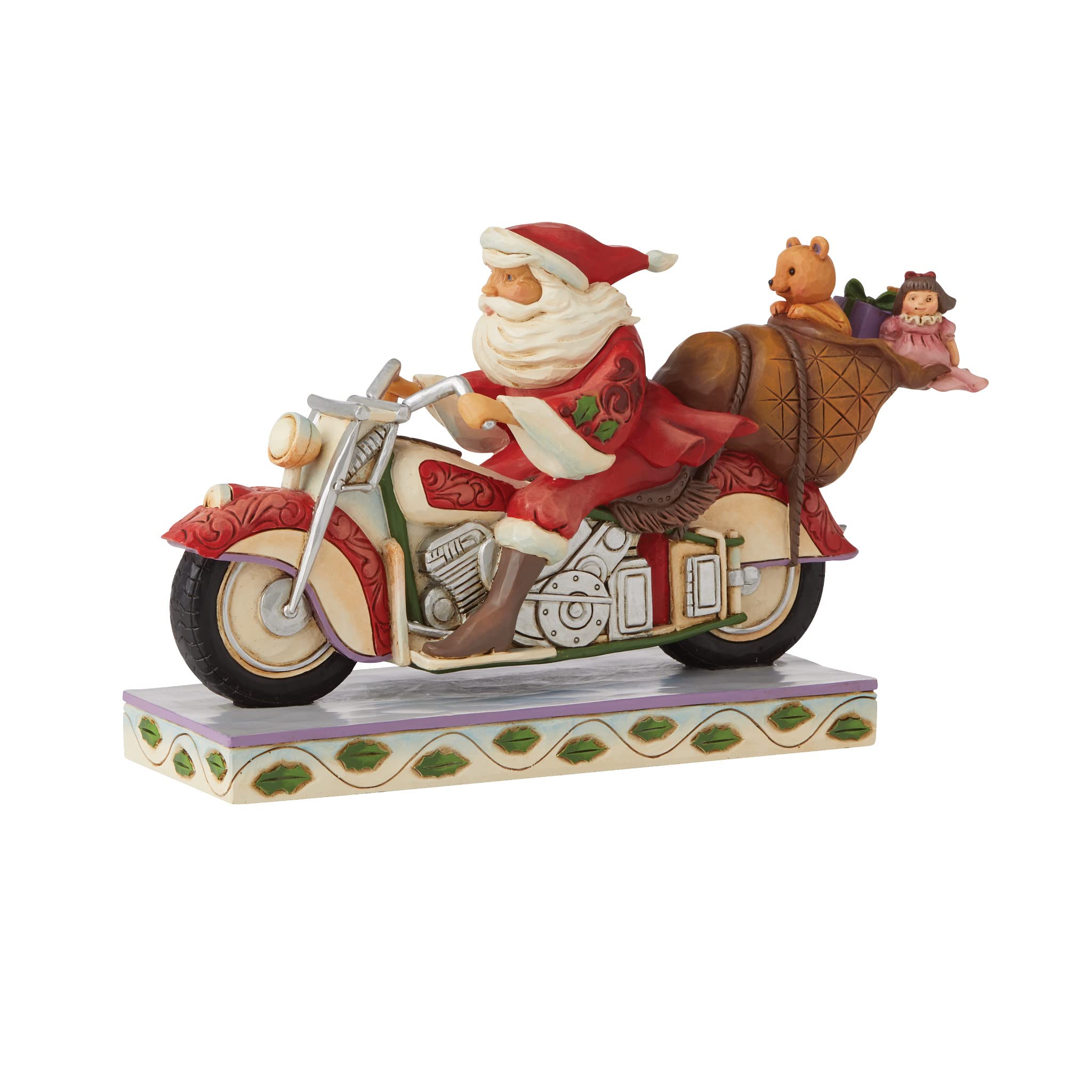 Père Noël sur moto Enesco Jim Shore statuette de Noël Heartwood Creek
