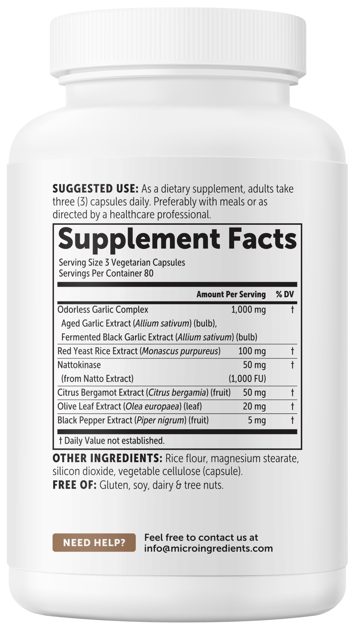 Odorless Aged Garlic & Black Garlic, 1,000mg Per Serving, 240 Veg Capsules — Amazon image 8