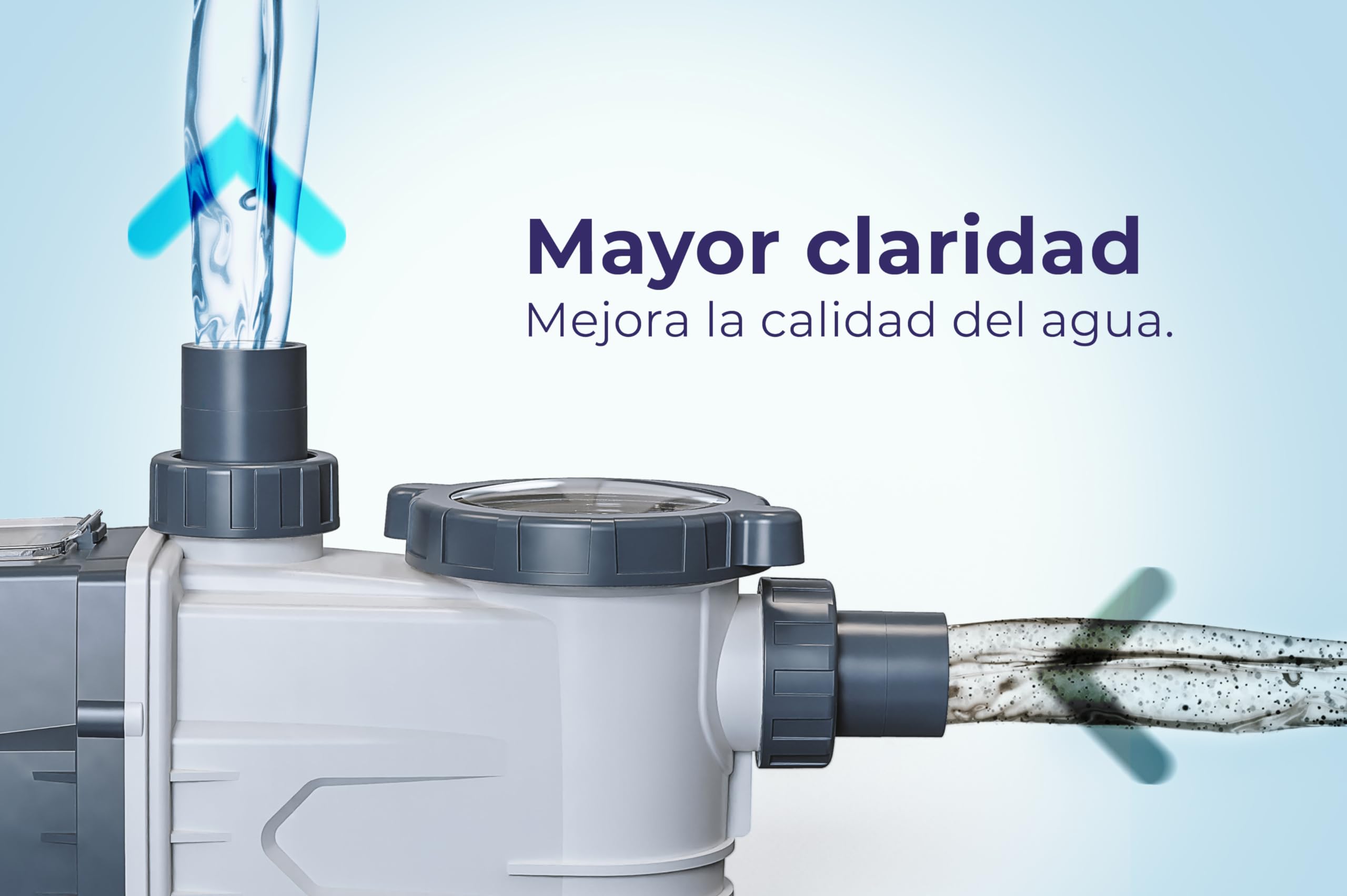 Bomba para Piscina de Velocidad Variable para Piscinas con un volumen de hasta 65m3. 750 W de Potencia y 4 Velocidades - Gre VSG75