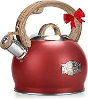 Vista 11 de Hervidor de Té para Estufa, Hervidor de Té Silbante de 2.1 Cuartos para Estufa, Teteras con Mango Plegable de Acero Inoxidable de Grado Alimentario