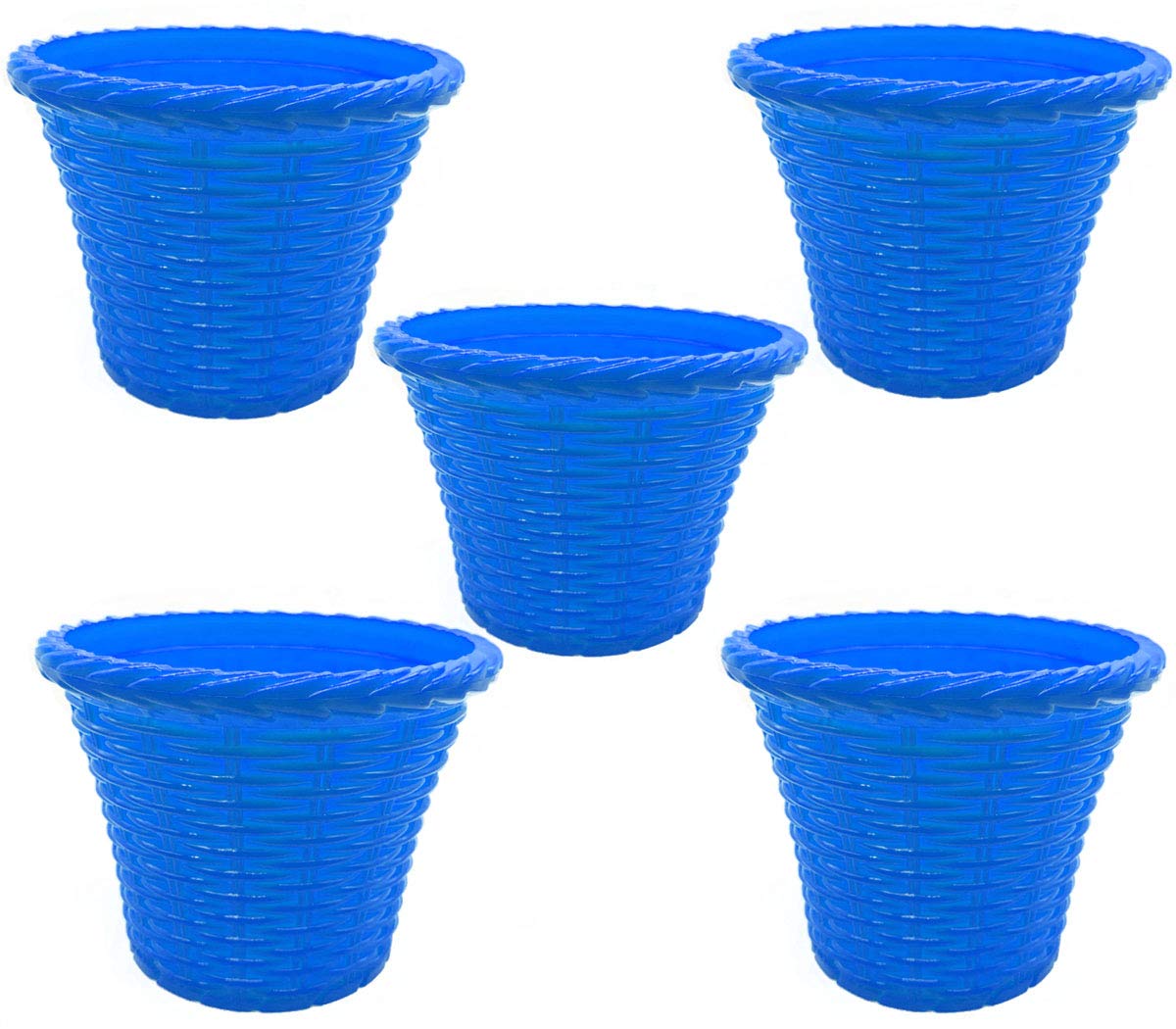 Oshi Greens Plastic Flower Pot Set (Blue, 5-Pieces) (B082W8G72V) Amazon Price History, Amazon Price Tracker