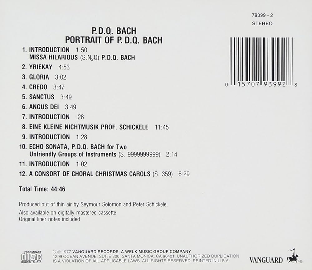 Portrait of: P.D.Q. Bach, Early Anderson, Leonard Arner