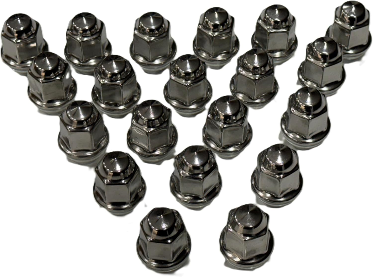 eCustomrim 20-Pack 1/2 Inch Lug Nuts Stainless Steel Capped for Aluminum Trailer Wheels 1/2-20 Thread