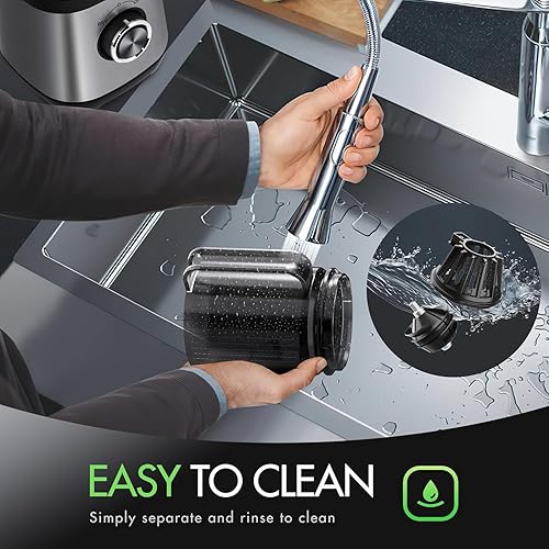 Miniatura 5 de Máquinas exprimidoras, exprimidor de prensa en frío con canal de alimentación ancho, exprimidores de masticación lenta para verduras y frutas